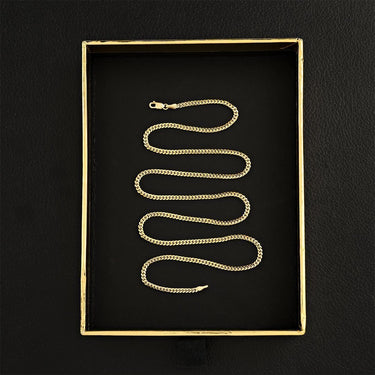 14k Yellow Gold Cuban Link Chain 2.5 mm
